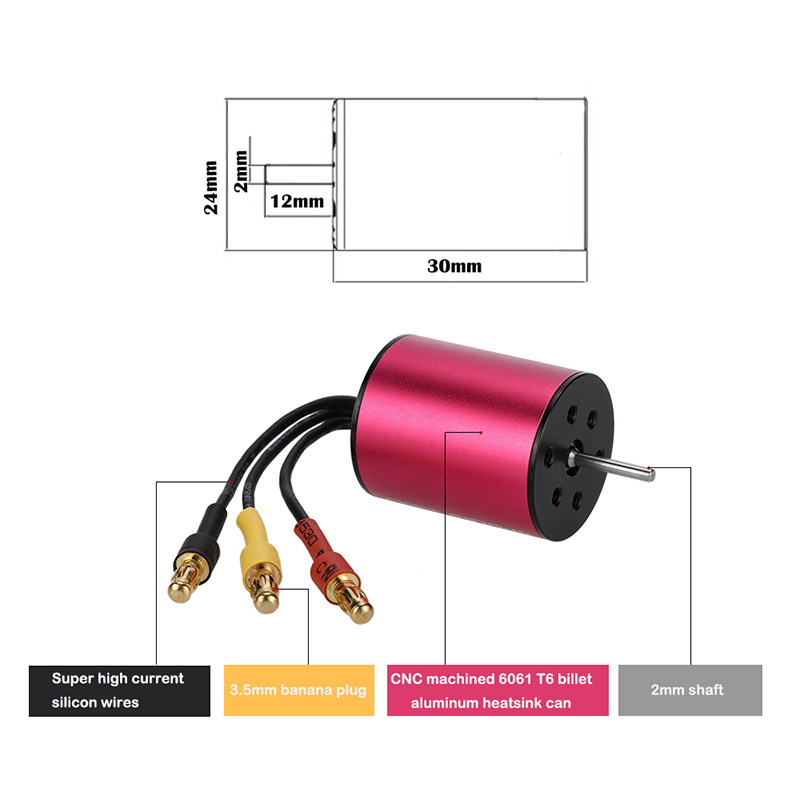 COMBO MOTOR ESC AUTOMODELO 1 16 E 1 18 GOOLRC BRUSHLESS 5800KV 25A